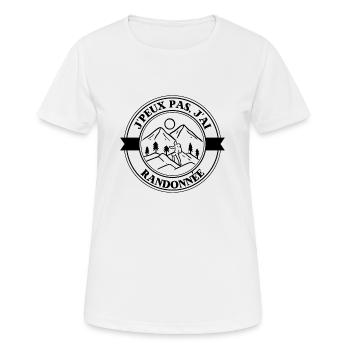 Randonnée aventures rando - T-shirt respirant Femme - blanc - Devant - AI Model Female 172 dark (172cm)