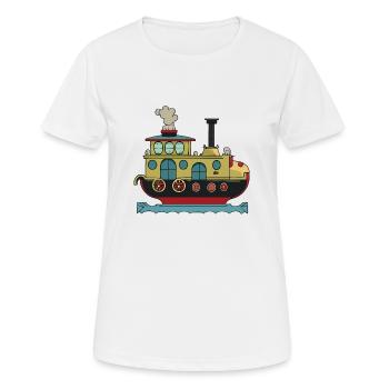 Bateau jouet - T-shirt respirant Femme - blanc - Devant - AI Model Female 172 dark (172cm)