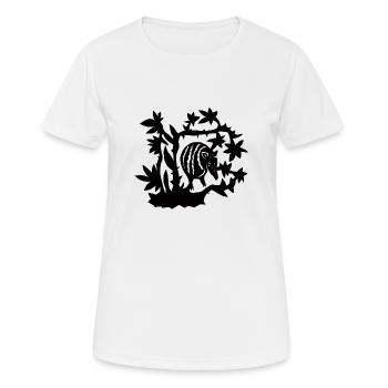 Scherenschnitt-Gürteltier - Frauen T-Shirt atmungsaktiv - Weiß - Vorne - AI Model Female 172 dark (172cm)