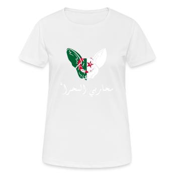 Les guerriers du sahara- idée cadeau Algérie - T-shirt respirant Femme - blanc - Devant - AI Model Female 172 dark (172cm)