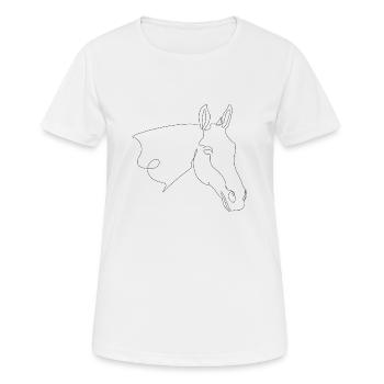 Pferdekopf Cocco - Frauen T-Shirt atmungsaktiv - Weiß - Vorne - AI Model Female 172 dark (172cm)