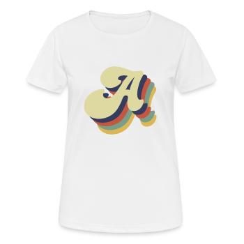 Retro-Brief - Frauen T-Shirt atmungsaktiv - Weiß - Vorne - AI Model Female 172 dark (172cm)