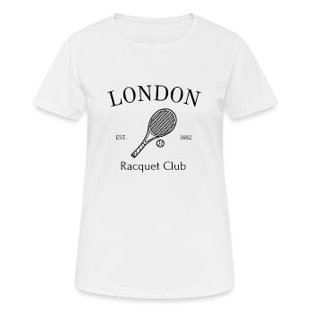 Londres - Tennis - Cadeau - Championnat - T-shirt respirant Femme - blanc - Devant - AI Model Female 172 dark (172cm)