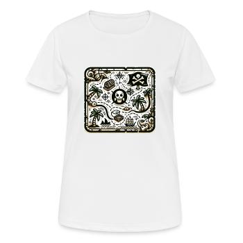 Carte au trésor - T-shirt respirant Femme - blanc - Devant - AI Model Female 172 dark (172cm)