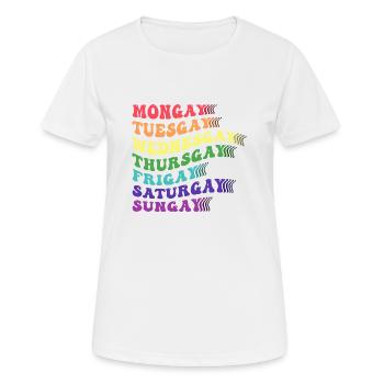 Soyez LGBTQ Gay Lesbienne Bi Trans Pride Coloré - T-shirt respirant Femme - blanc - Devant - AI Model Female 172 dark (172cm)