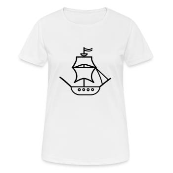 Bateau pirate - T-shirt respirant Femme - blanc - Devant - AI Model Female 172 dark (172cm)