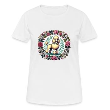 Pudel - Frauen T-Shirt atmungsaktiv - Weiß - Vorne - AI Model Female 172 dark (172cm)