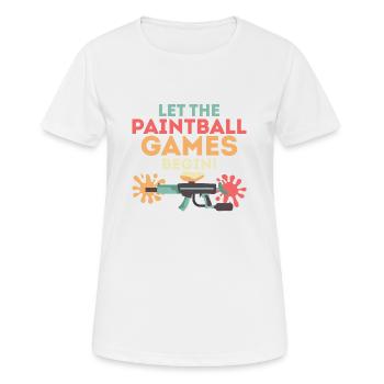 Que les jeux de paintball commencent ! Paintballer Tactica - T-shirt respirant Femme - blanc - Devant - AI Model Female 172 dark (172cm)