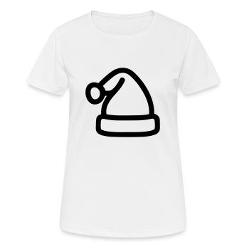Christmas hat - Women's Breathable T-Shirt - white - Front - AI Model Female 172 dark (172cm)