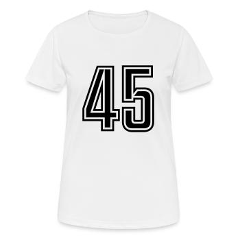 45 - T-shirt respirant Femme - blanc - Devant - AI Model Female 172 dark (172cm)