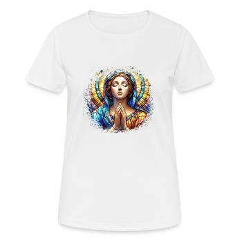 Sainte Marie Marie Vierge Marie Sainte - T-shirt respirant Femme - blanc - Devant - AI Model Female 172 dark (172cm)
