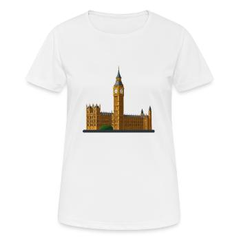 Big Ben mit dem London Eye - Frauen T-Shirt atmungsaktiv - Weiß - Vorne - AI Model Female 172 dark (172cm)