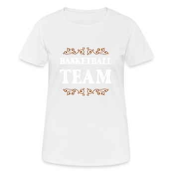 Équipe de basket-ball - T-shirt respirant Femme - blanc - Devant - AI Model Female 172 dark (172cm)