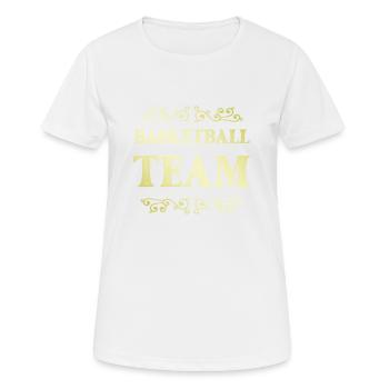 Équipe de basket-ball - T-shirt respirant Femme - blanc - Devant - AI Model Female 172 dark (172cm)