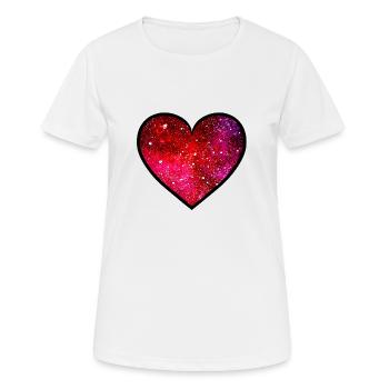L’amour cosmique - T-shirt respirant Femme - blanc - Devant - AI Model Female 172 dark (172cm)