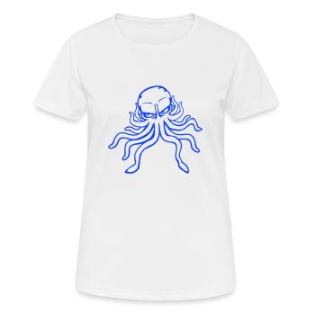 Oktopus Kraken Tintenfisch Kopffüßer böser Blick - Frauen T-Shirt atmungsaktiv - Weiß - Vorne - AI Model Female 172 dark (172cm)