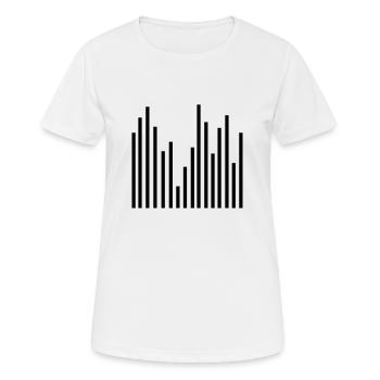 Statistik - Frauen T-Shirt atmungsaktiv - Weiß - Vorne - AI Model Female 172 dark (172cm)