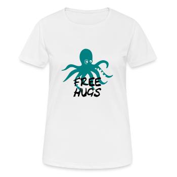 free hugs - Frauen T-Shirt atmungsaktiv - Weiß - Vorne - AI Model Female 172 dark (172cm)