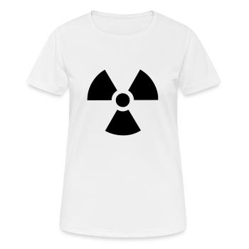 Atom - radioaktiv - Frauen T-Shirt atmungsaktiv - Weiß - Vorne - AI Model Female 172 dark (172cm)