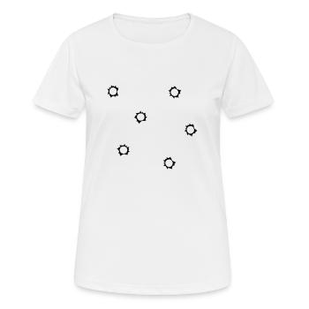 Einschusslöcher Pistole Gewehr Schusslöcher - Frauen T-Shirt atmungsaktiv - Weiß - Vorne - AI Model Female 172 dark (172cm)