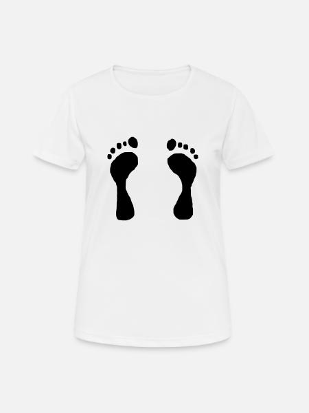 * Empreintes * - T-shirt respirant Femme - blanc