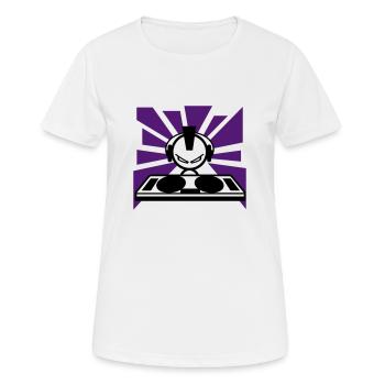 DJ - T-shirt respirant Femme - blanc - Devant - AI Model Female 172 dark (172cm)