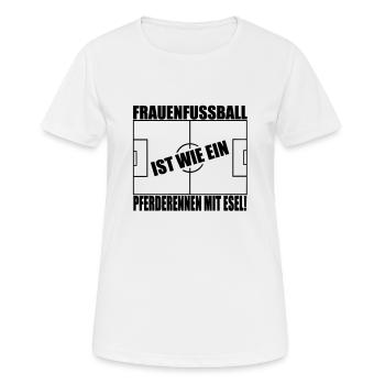 female soccer - Women's Breathable T-Shirt - white - Front - AI Model Female 172 dark (172cm)