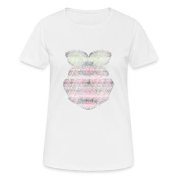 ASCII - Raspberry Pi - T-shirt respirant Femme - blanc - Devant - AI Model Female 172 dark (172cm)
