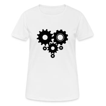 Rencontres Gears - T-shirt respirant Femme - blanc - Devant - AI Model Female 172 dark (172cm)