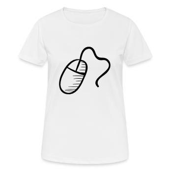 Computer Mouse - T-shirt respirant Femme - blanc - Devant - AI Model Female 172 dark (172cm)