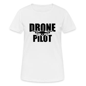 Drohne - Frauen T-Shirt atmungsaktiv - Weiß - Vorne - AI Model Female 172 dark (172cm)