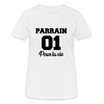 parrain 01 pour la vie - Women's Breathable T-Shirt - white - Front - AI Model Female 172 dark (172cm)
