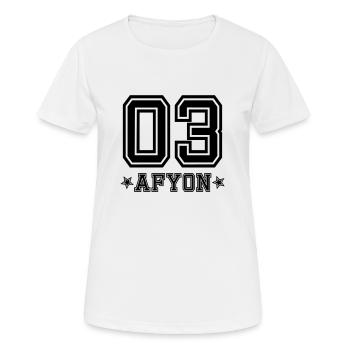 Afyon 03 - T-shirt respirant Femme - blanc - Devant - AI Model Female 172 dark (172cm)