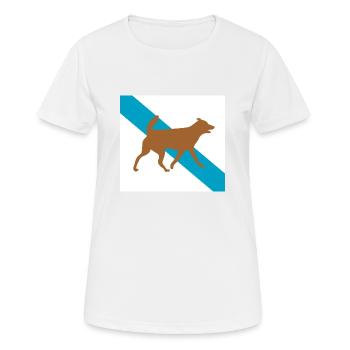 Chien chien - T-shirt respirant Femme - blanc - Devant - AI Model Female 172 dark (172cm)