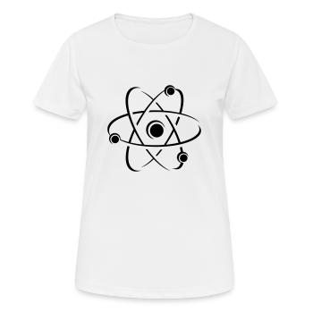 Wissenschaft Atom Icon - Frauen T-Shirt atmungsaktiv - Weiß - Vorne - AI Model Female 172 dark (172cm)