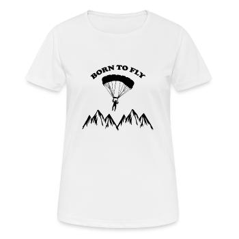 Paragliding - Frauen T-Shirt atmungsaktiv - Weiß - Vorne - AI Model Female 172 dark (172cm)