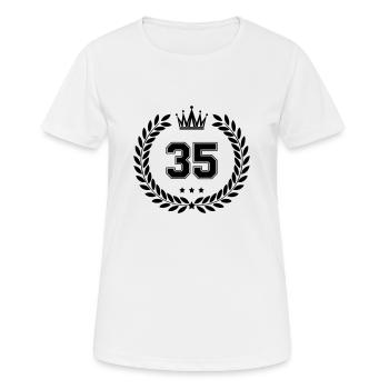 Armoiries 35 - T-shirt respirant Femme - blanc - Devant - AI Model Female 172 dark (172cm)