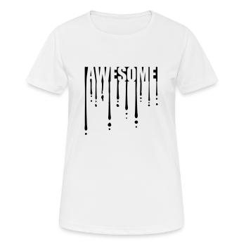 Laisse tomber des graffitis impressionnants - T-shirt respirant Femme - blanc - Devant - AI Model Female 172 dark (172cm)