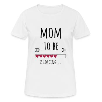 Mom to be Ankündigung Schwanger Mama Geschenk - Frauen T-Shirt atmungsaktiv - Weiß - Vorne - AI Model Female 172 dark (172cm)