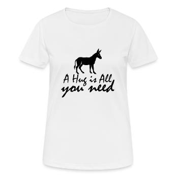 Donkey Esel - Frauen T-Shirt atmungsaktiv - Weiß - Vorne - AI Model Female 172 dark (172cm)