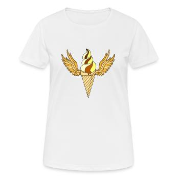 Eis - Frauen T-Shirt atmungsaktiv - Weiß - Vorne - AI Model Female 172 dark (172cm)