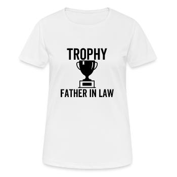 Trophäe Schwiegervater - Frauen T-Shirt atmungsaktiv - Weiß - Vorne - AI Model Female 172 dark (172cm)