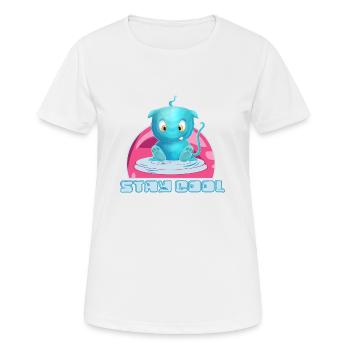 L’ours polaire reste frais et doux - T-shirt respirant Femme - blanc - Devant - AI Model Female 172 dark (172cm)