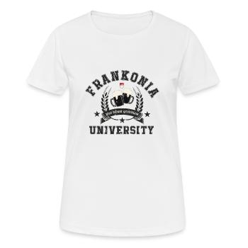 Frankonia University - Frauen T-Shirt atmungsaktiv - Weiß - Vorne - AI Model Female 172 dark (172cm)