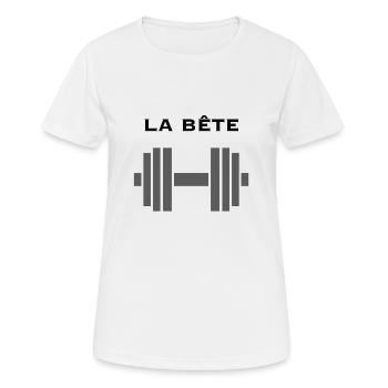 La bête - the beast - T-shirt respirant Femme - blanc - Devant - AI Model Female 172 dark (172cm)