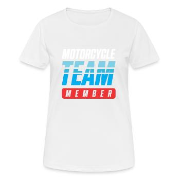 Motorcycle Team - Women's Breathable T-Shirt - white - Front - AI Model Female 172 dark (172cm)