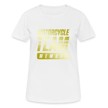 Motorcycle Team - Women's Breathable T-Shirt - white - Front - AI Model Female 172 dark (172cm)