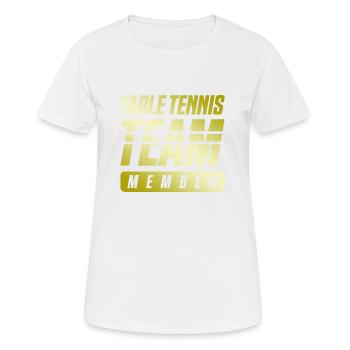 Table Tennis Team - Frauen T-Shirt atmungsaktiv - Weiß - Vorne - AI Model Female 172 dark (172cm)