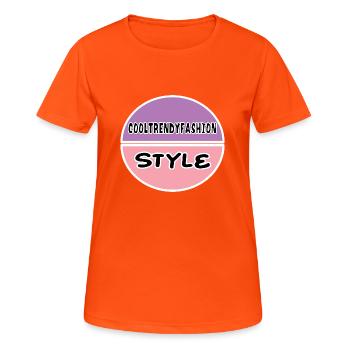 style - T-shirt respirant Femme - orange néon - Devant - AI Model Female 172 dark (172cm)