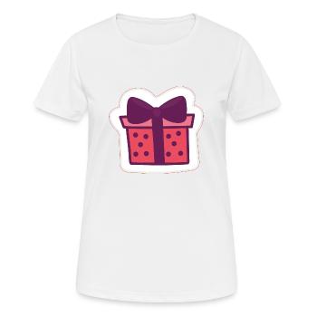 Cadeau - T-shirt respirant Femme - blanc - Devant - AI Model Female 172 dark (172cm)